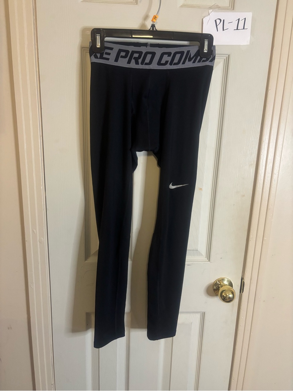 Nike Black & Gray Pro Combat Compression Leggings